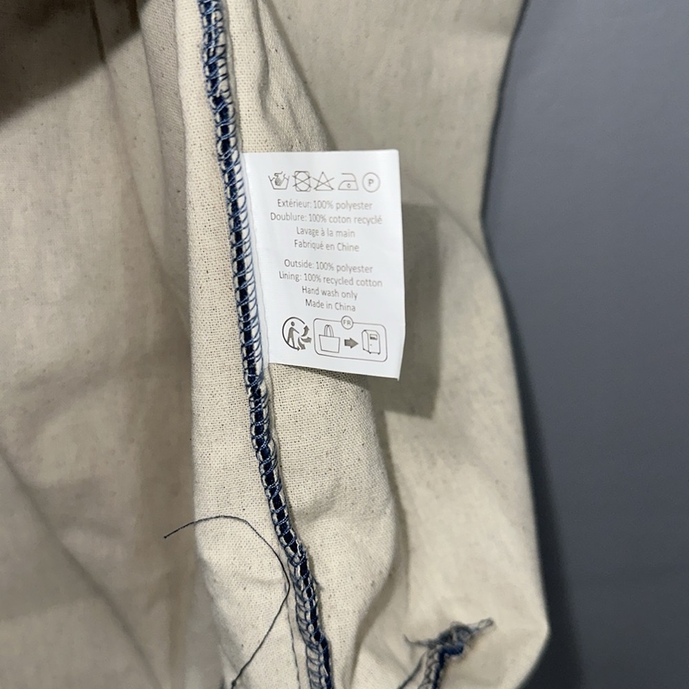S A L E SÉZANE | Designer Large Size Beautiful Blue Corduroy Lined Tote Bag NWT - Picture 13 of 17